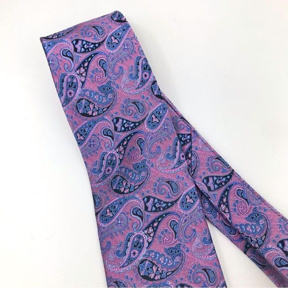 Beau Brummel Soho Hand Made 100% Silk Paisley Neck Tie - Picture 4 of 9